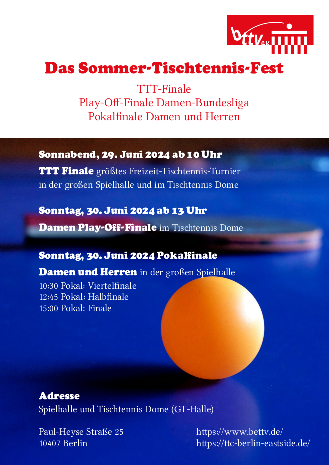 Das Sommer-Tischtennis-Fest